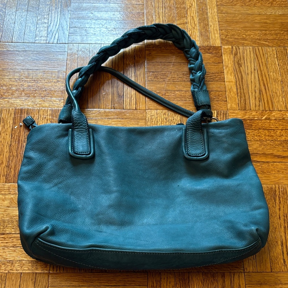 Sundance Elegant Green Leather Tote Bag